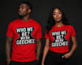 Red W/ White Letters "Who We Be" T-Shirt