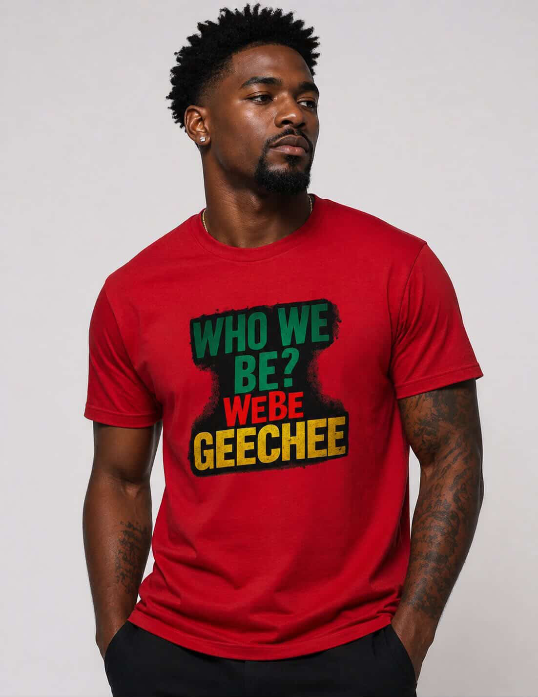 Red "Who We Be" T-Shirt