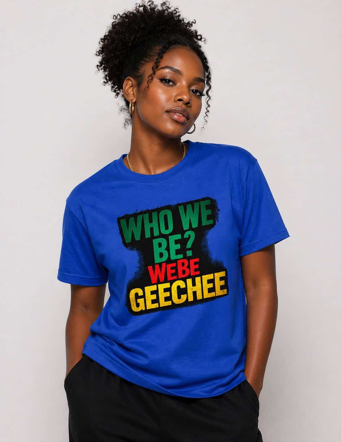 Blue "Who We Be" T-Shirt