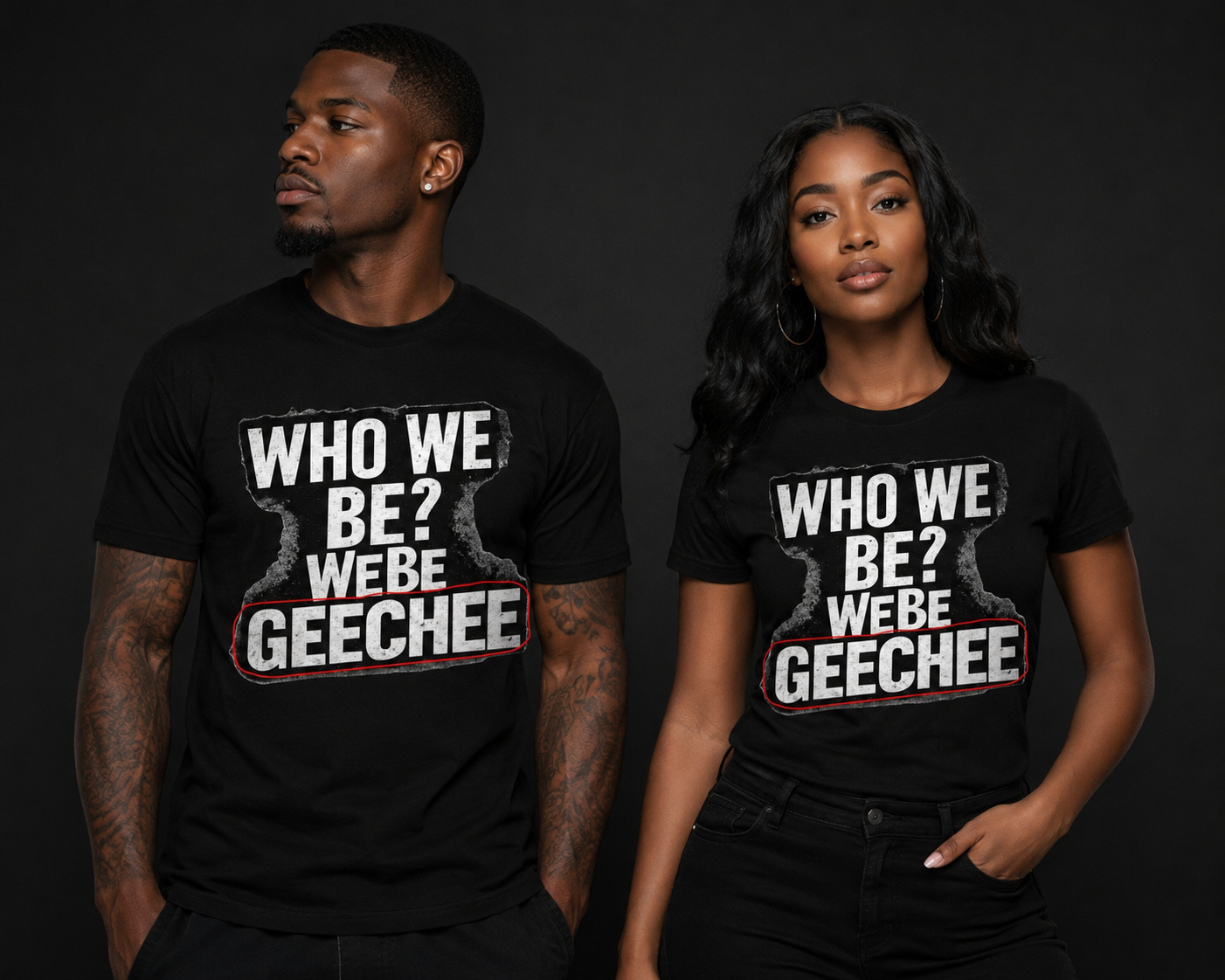 Black W/ White Letters "Who We Be" T-Shirt